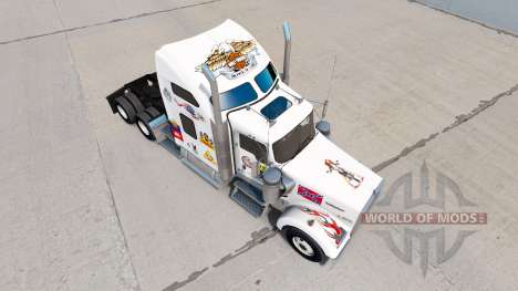 Skin MS on the truck Kenworth W900 for American Truck Simulator