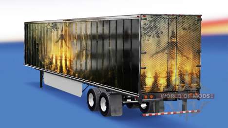 The skin of the Pumpkin on the trailer for American Truck Simulator