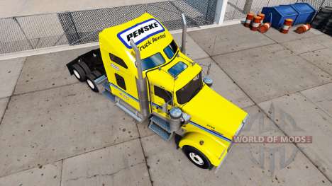 Skin on Penske truck Kenworth W900 for American Truck Simulator