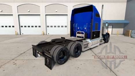 Skin Black and Blue on the truck Kenworth W900 for American Truck Simulator