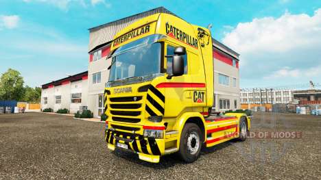 CAT skin for truck Scania for Euro Truck Simulator 2
