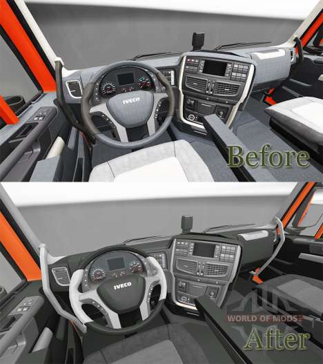 New interior tractors Iveco for Euro Truck Simulator 2