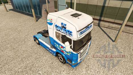 Smurfs skin for Scania truck for Euro Truck Simulator 2