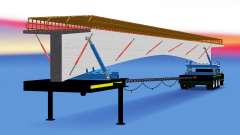 The trailer-dissolution with a cargo of concrete bridge for American Truck Simulator