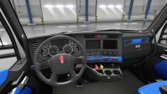 Blue Kenworth T680 interior for American Truck Simulator