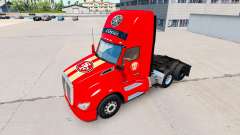The skin San Francisco 49ers on tractors and Pet Ken for American Truck Simulator
