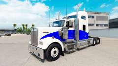 Blue Wave skin for the Kenworth W900 tractor for American Truck Simulator
