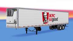 The skin on KFC reefer semi-trailer for American Truck Simulator