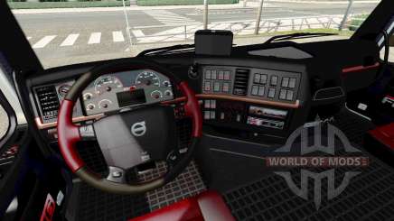 Black and red interior Volvo for Euro Truck Simulator 2