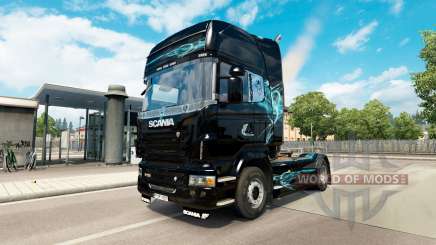 Skin, Turquoise Smoke for Scania truck for Euro Truck Simulator 2