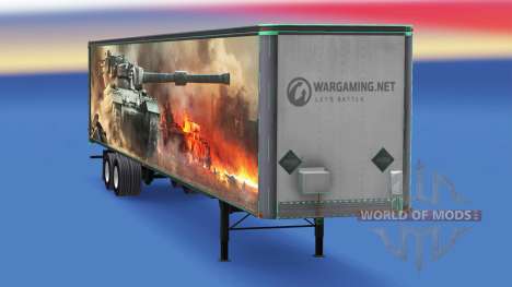 Skin World of Tanks on the trailer for American Truck Simulator