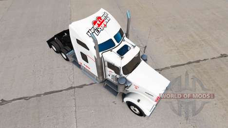 Skin Heartland Express, [white] truck Kenworth for American Truck Simulator