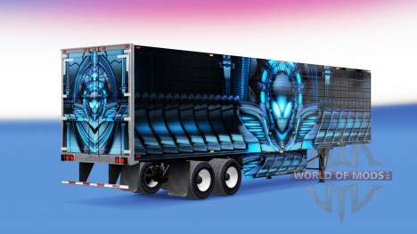 Skin Alienware by refrigerated semi-trailer for American Truck Simulator