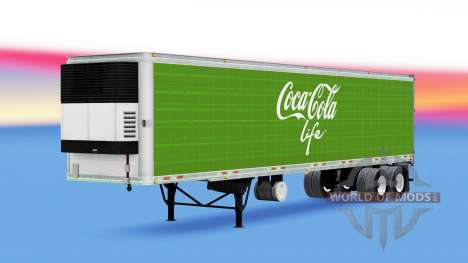 Refrigerated semi-trailer Coca-Cola Life for American Truck Simulator