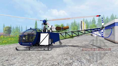 Sud-Aviation Alouette II Gendarmerie for Farming Simulator 2015