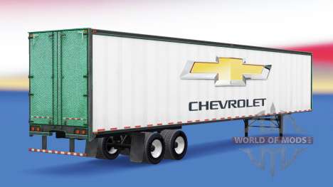 Skin Chevrolet on the trailer for American Truck Simulator