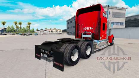 Heartland Express skin [red] truck Kenworth for American Truck Simulator