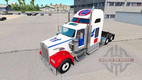 Skins NFL for truck Kenworth W900 for American Truck Simulator