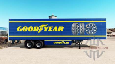 Skin Goodyear on refrigerated semi-trailer for American Truck Simulator