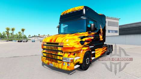 Skin Hot Ride on tractor Scania T for American Truck Simulator