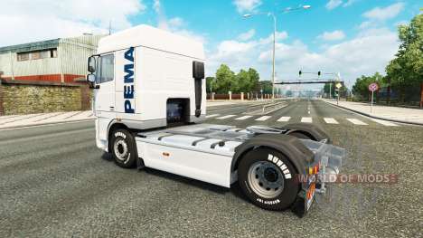 The Pema skin for the DAF truck for Euro Truck Simulator 2