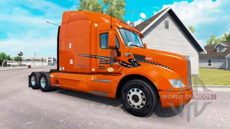 Skin Schneider National on truck Peterbilt for American Truck Simulator