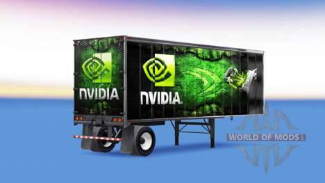 Skins ATi Radeon & Nvidia GeForce on the trailer for American Truck Simulator