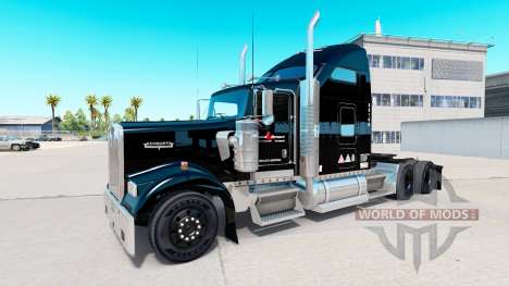 Skin Stevens Transport on truck Kenworth W900 for American Truck Simulator