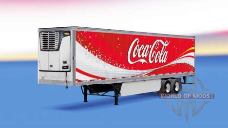 Skin Coca-Cola refrigerated semi-trailer for American Truck Simulator