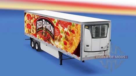 Red Baron skin on the reefer trailer for American Truck Simulator