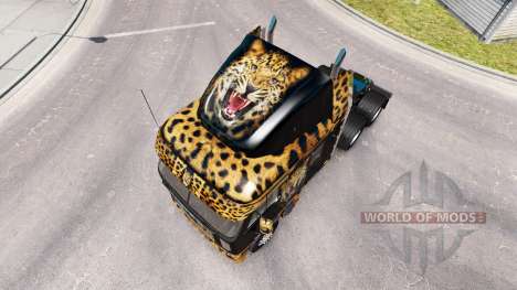 Skin Jaguar on the truck Freightliner Argosy for American Truck Simulator