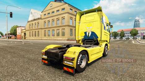 Homer Simpsons skin for Scania truck for Euro Truck Simulator 2