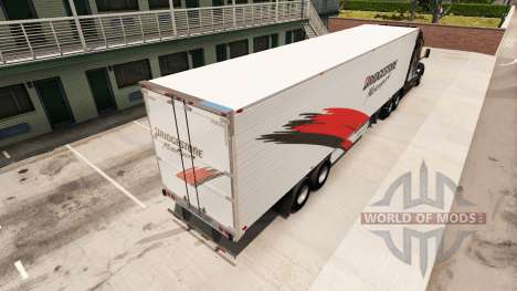Bridgestone skin on the reefer trailer for American Truck Simulator