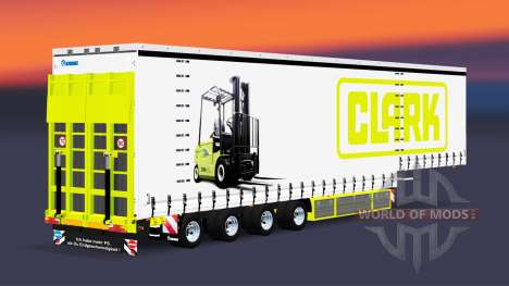 Four-axle curtain semi-trailer Krone v5.0 for Euro Truck Simulator 2