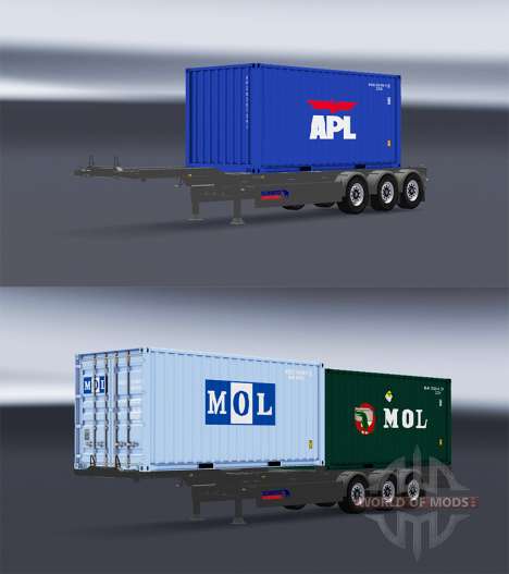 Semi container truck v1.1 for American Truck Simulator