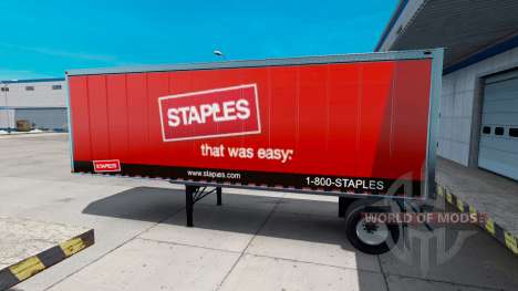 Skin Staples Inc. on the trailer for American Truck Simulator