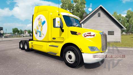 Simpsons skin for the truck Peterbilt for American Truck Simulator
