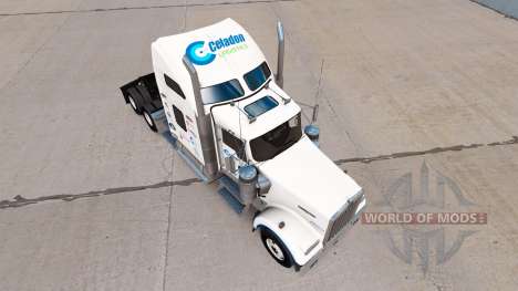 Skin Celadon Logistics on the truck Kenworth W90 for American Truck Simulator