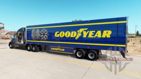 Skin Goodyear on refrigerated semi-trailer for American Truck Simulator