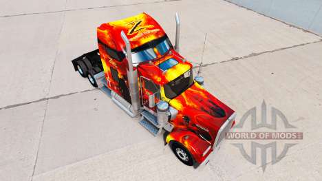 Zorro skin for the Kenworth W900 tractor for American Truck Simulator