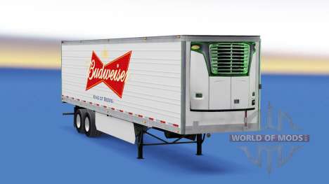 Skin on Budweiser reefer semi-trailer for American Truck Simulator