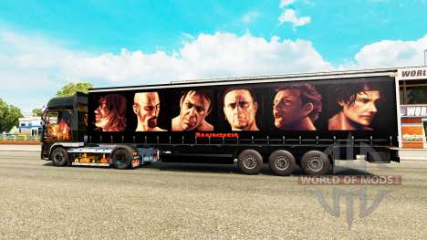 Rammstein skin for trailers for Euro Truck Simulator 2