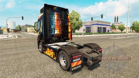 Fire skin for Volvo truck for Euro Truck Simulator 2