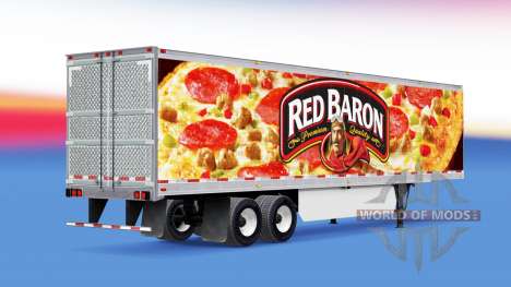 Red Baron skin on the reefer trailer for American Truck Simulator