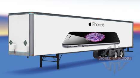 All-metal semi-trailer iPhone 6 for American Truck Simulator