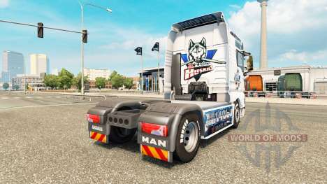 Skin EC Kassel Huskies on tractor MAN for Euro Truck Simulator 2