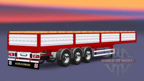 Flatbed semi trailer with a load of bricks for Euro Truck Simulator 2