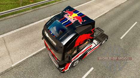 Red Bull skin for Volvo truck for Euro Truck Simulator 2