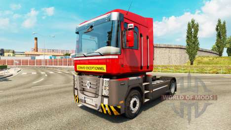 Heavy transport skin for Renault truck for Euro Truck Simulator 2