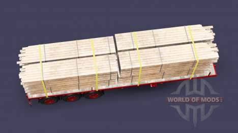 The semitrailer-platform with load boards for Euro Truck Simulator 2